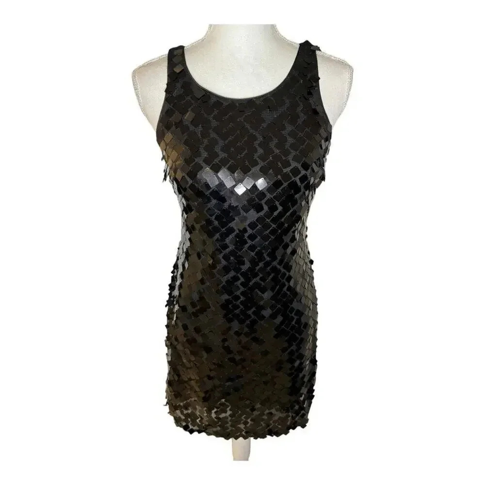 White House Black‎ Market Size 0 Black Allover Sequin Cocktail Dress